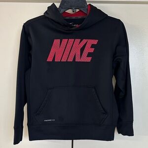 Nike Black Therma-Fit Hoodie w/ red lettering - Youth Medium